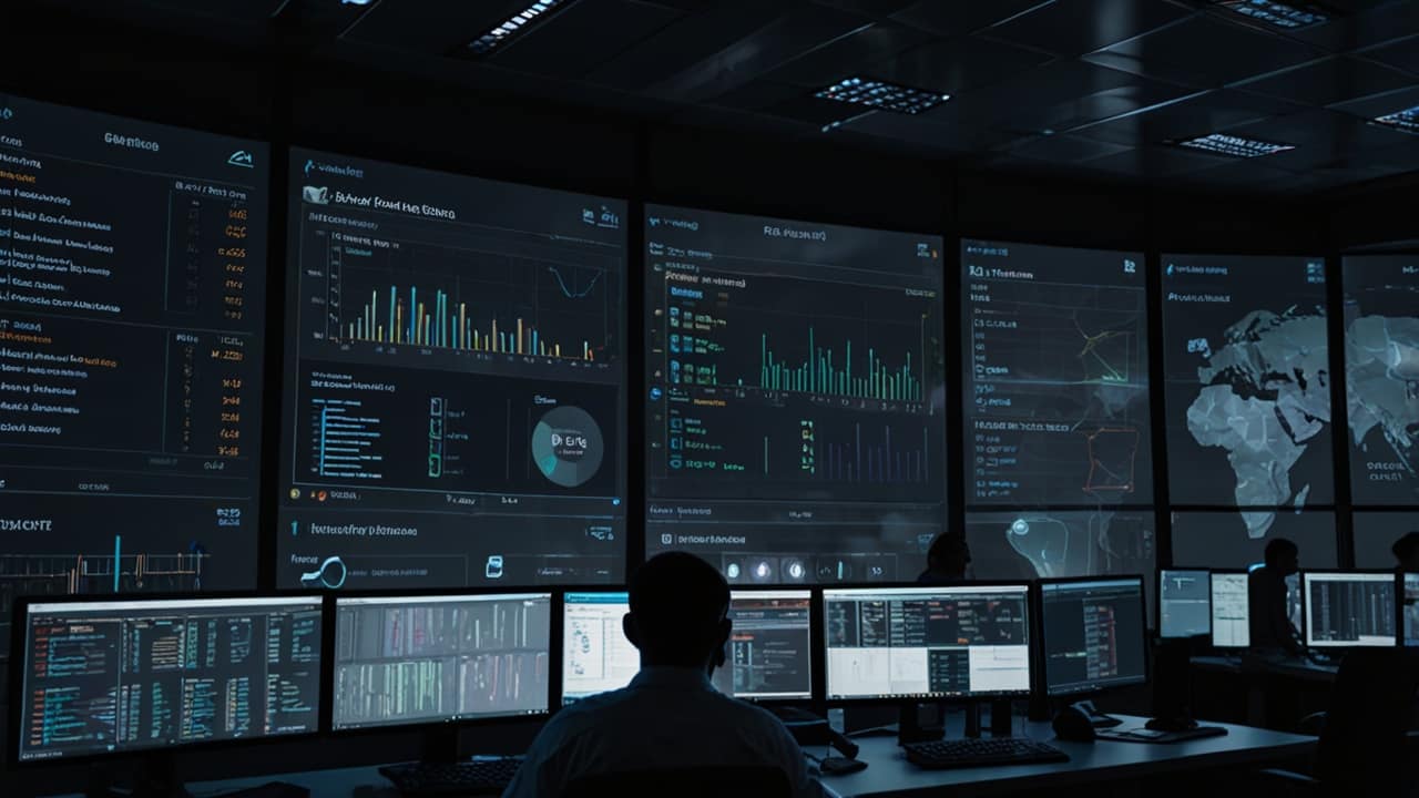 Data security infrastructure displaying encryption protection and access control systems guarding sensitive information