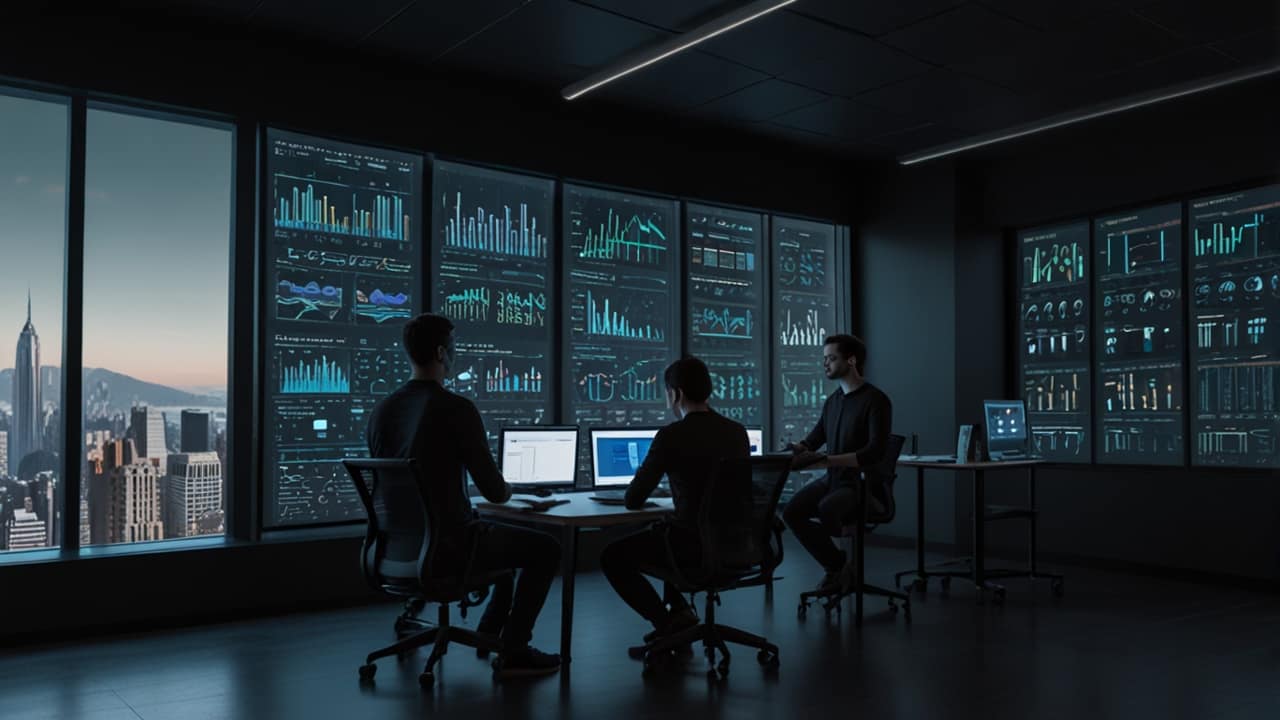 Databricks platform processing massive datasets through distributed computing architecture with analytics visualization
