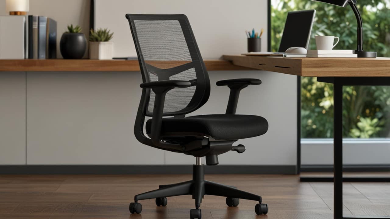 Ergonomic Office Chair providing optimal spine support through adjustable components and responsive materials