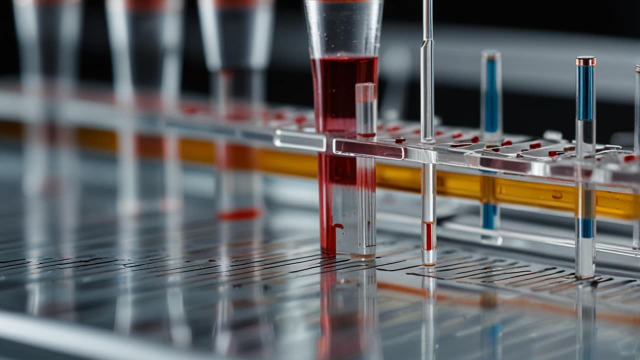 Microfluidic Chip performing multiple diagnostic tests simultaneously through microscale fluid control channels