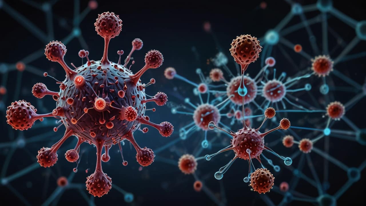 Nanotechnology Medicine visualization showing targeted drug delivery to specific cells