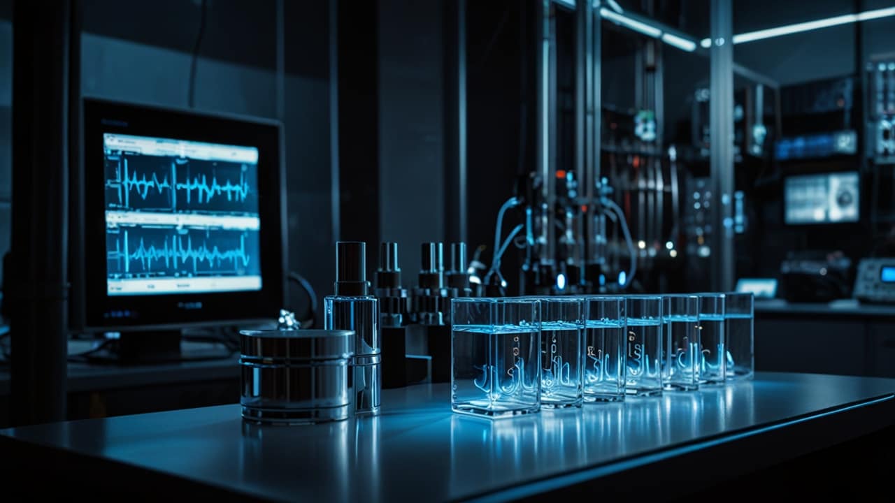 Quantum Sensor technology integrated with microscopic precision detection systems analyzing atomic-level measurements