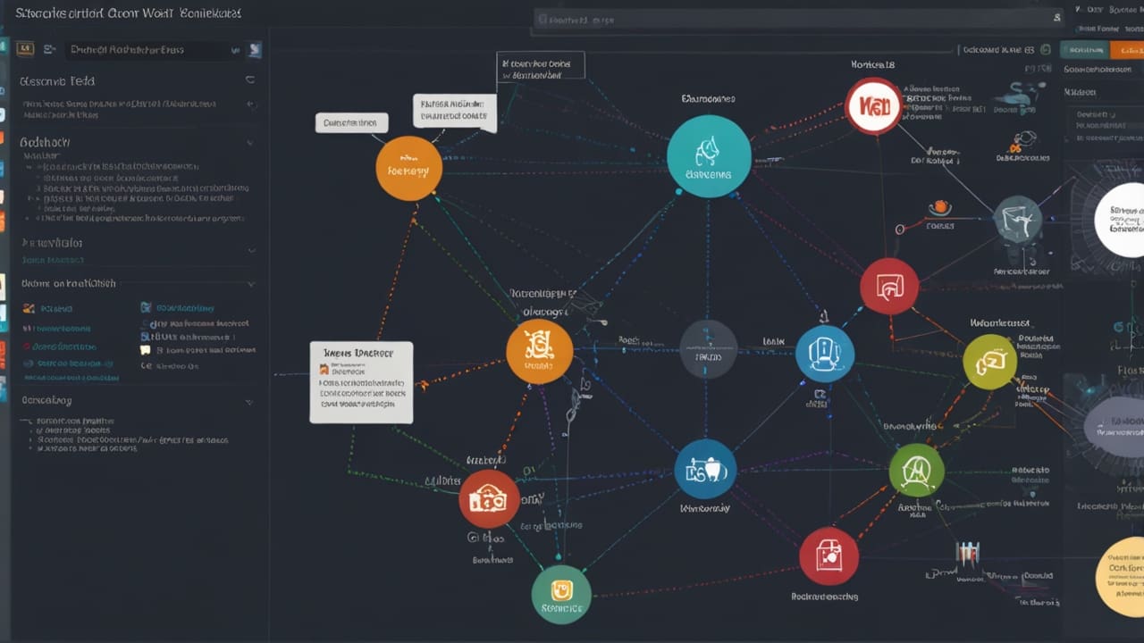 Semantic Web knowledge graph showing concept relationships and meaning-based connections