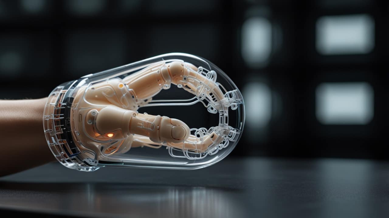 Soft Robot gripper conforming perfectly around delicate object using flexible materials instead of rigid components