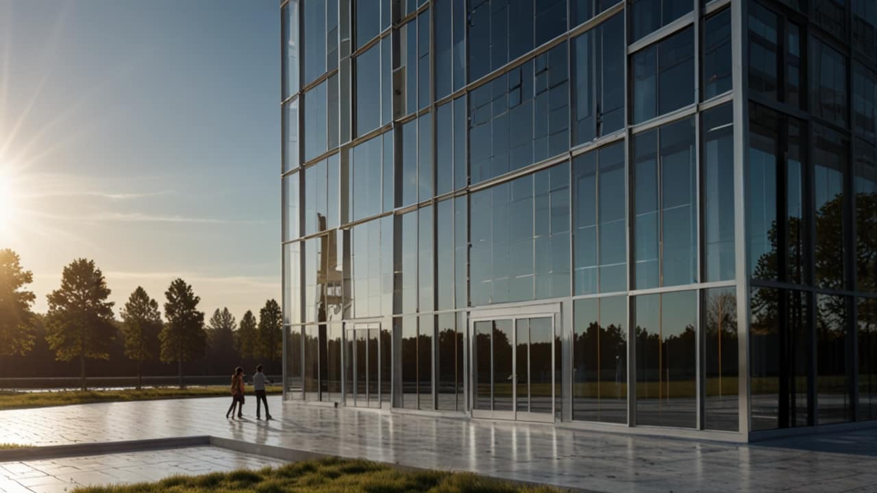 Transparent Solar windows generating electricity while maintaining clear view and architectural aesthetics