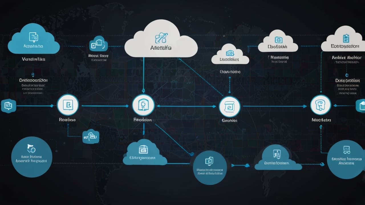 Cloud storage interface displaying remote backup capabilities with online synchronization and secure file access features