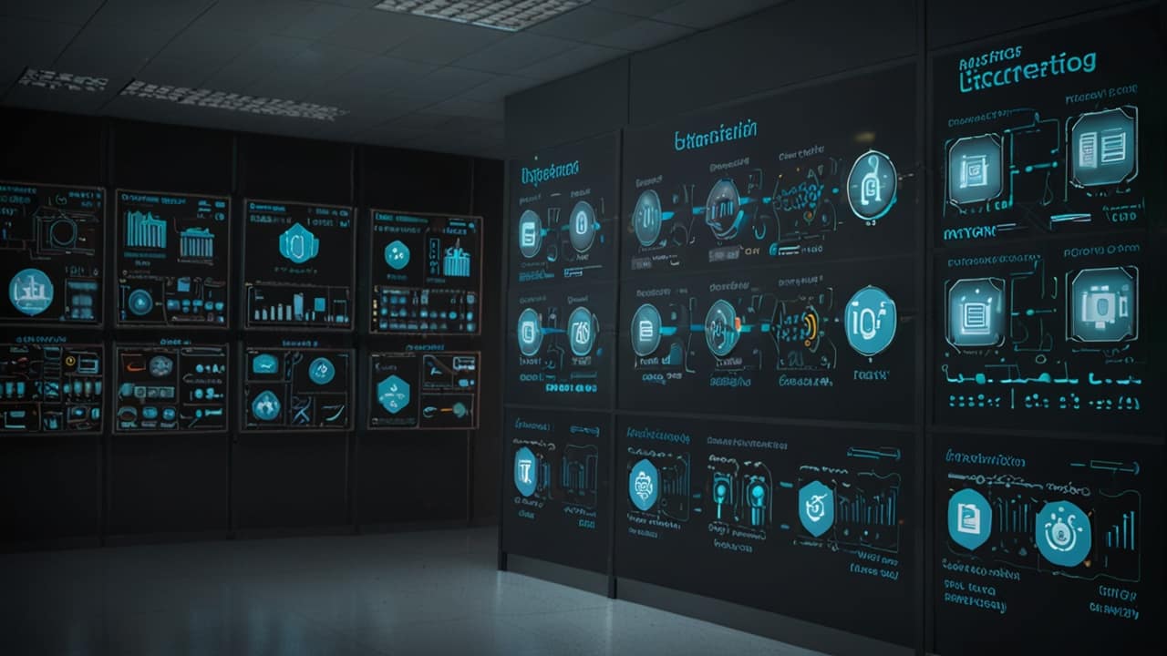 IoT security framework displaying connected device protection through network safeguarding strategies and smart system defense mechanisms