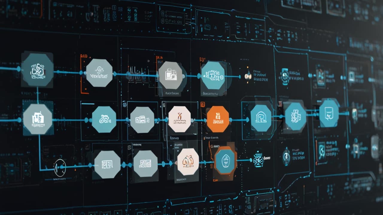 Modern AI deployment center with production systems, model integration platforms, and scalable machine learning infrastructure