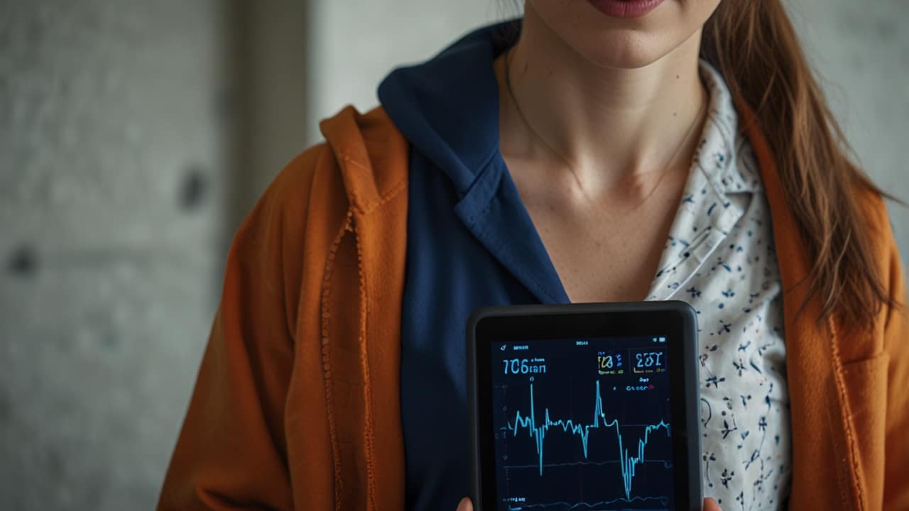 Modern connected healthcare environment with medical IoT devices, patient monitoring systems, and digital wellness technology