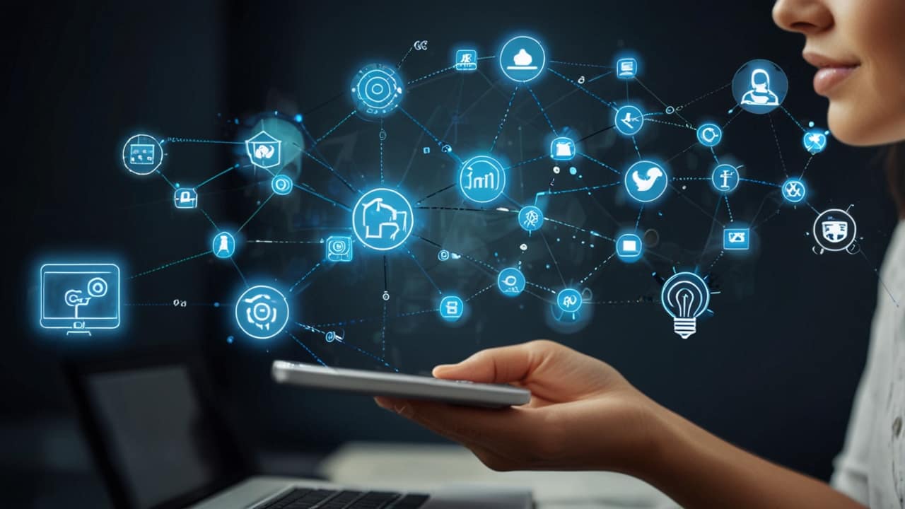 Dynamic digital marketing operations center with campaign management, online promotion tools, and brand strategy analytics displays