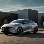 Hydrogen Vehicle showing fuel cell powertrain with visible hydrogen storage tanks and electric propulsion system