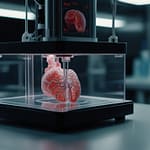 3D Bioprinting machine producing human tissue layer by layer