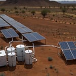 Atmospheric Water Harvesting system extracting drinking water directly from desert air