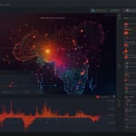 Behavioral Biometrics Patterns displayed on screen showing unique user movement signatures with pattern recognition visualizations