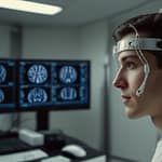 Brain Interface headset creating direct neural connection with digital systems for thought control