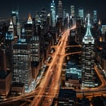 Digital Twins City showing comprehensive virtual replica of urban environment with real-time data synchronization