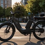 Ebike with integrated electric motor and battery system providing assistance while maintaining traditional bicycle aesthetics