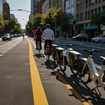 Ebikes showing diverse models with integrated motor systems enabling extended range and reduced pedaling effort