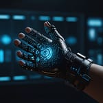 Haptic Glove visualization in futuristic context