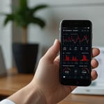 Health monitoring interface displaying comprehensive vital signs tracking with personalized baseline comparisons