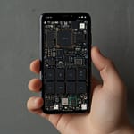 Modular Phone displaying interchangeable components with tool-free removal and installation for easy customization