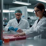 Regenerative Medicine laboratory showing cell-based therapies and engineered tissues being developed for organ repair