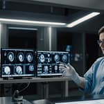 Remote Surgery system allowing surgeon to operate robotic instruments from distant location with haptic feedback