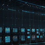 Smart Grid control center showing real-time electricity flow optimization across network