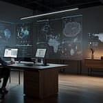 Spatial Computing environment with volumetric interface manipulated through natural gestures