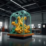3D printing machine displaying additive manufacturing capabilities through layer fabrication and precise material deposition