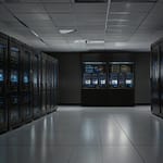 Data migration interface showing information transfer and system migration progress