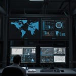 Digital twin interface displaying virtual replica capabilities with system simulation and real-time mirroring of physical equipment