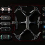 Drone photography equipment displaying aerial imaging capabilities through remote camera operation from elevated perspectives