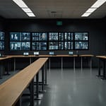 Facial recognition system interface showing face detection and identity matching