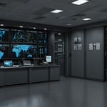 Firewall setup interface displaying network protection configuration with traffic filtering rules and security policies