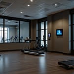 Fitness watch interface showing smart fitness and health monitoring capabilities