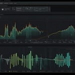 Headphone EQ application displaying frequency adjustment controls with real-time audio spectrum visualization