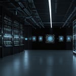 Neural architecture diagram showing interconnected network layers