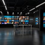 New live streaming interface showing live broadcasting and real-time content capabilities