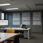 Project coordination interface showing task management and project planning tools