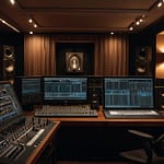 Sound design workstation creating original audio elements and effects