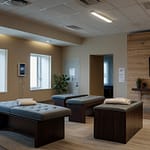 Stress management interface showing anxiety reduction and mental wellness tools