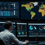 Vulnerability assessment interface showing risk analysis and security evaluation