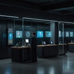 Biometric authentication scanner reading fingerprint patterns with high-resolution analysis