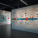 Customer journey visualization showing touchpoint mapping and experience optimization