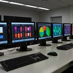 Display calibration system measuring color accuracy and brightness levels