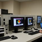 Display calibration system measuring color accuracy and brightness levels