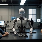 OpenAI humanoid robot interface showing robotic AI and artificial intelligence capabilities