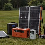 Portable power station with multiple charging ports and solar panel compatibility