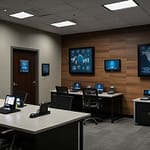Secure mobile interface showing mobile security and protected device capabilities